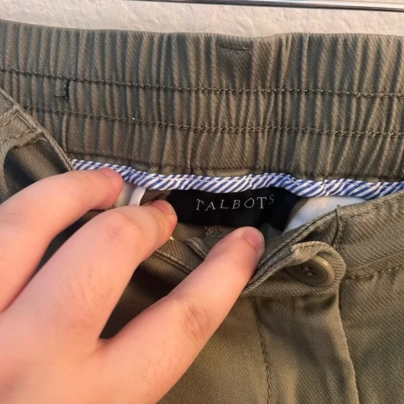 TALBOTS Army Green Jogger Style Trousers - Picture 2 of 6